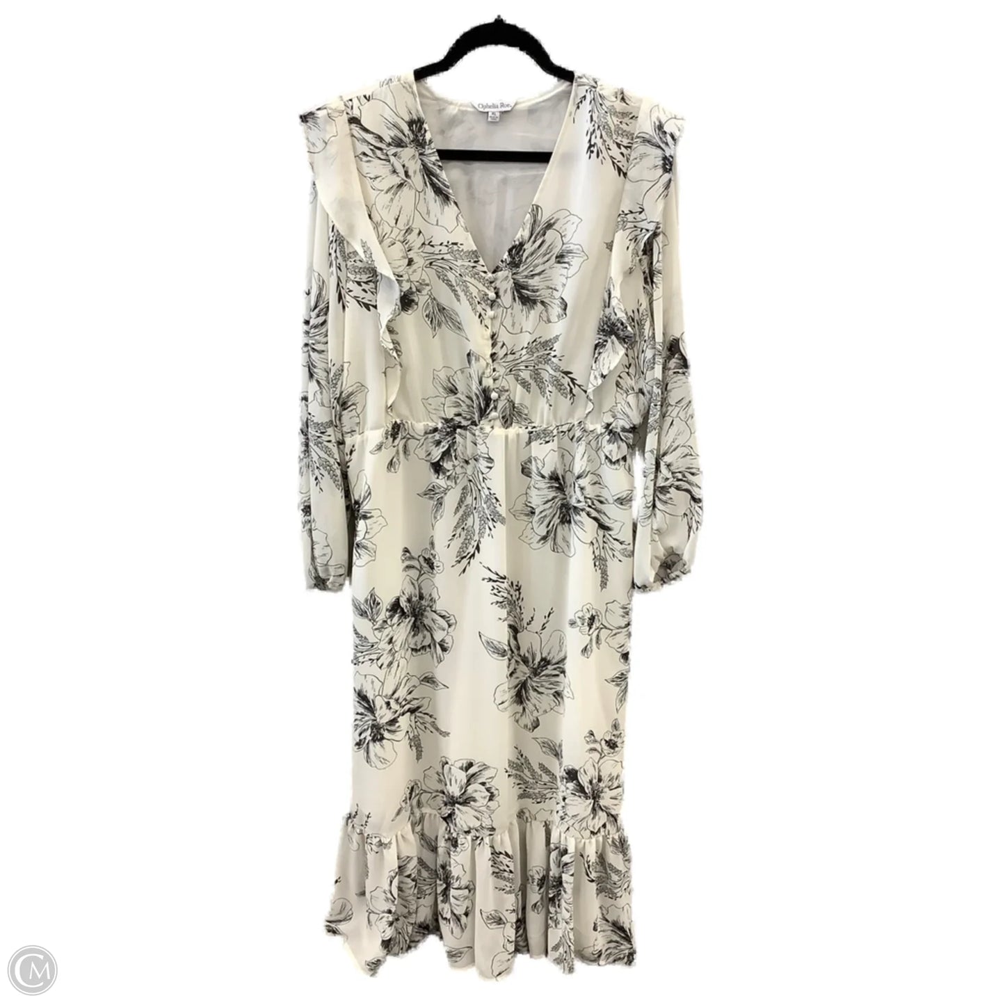 Dress Casual Maxi By Ophelia Roe In Cream, Size: Xl
