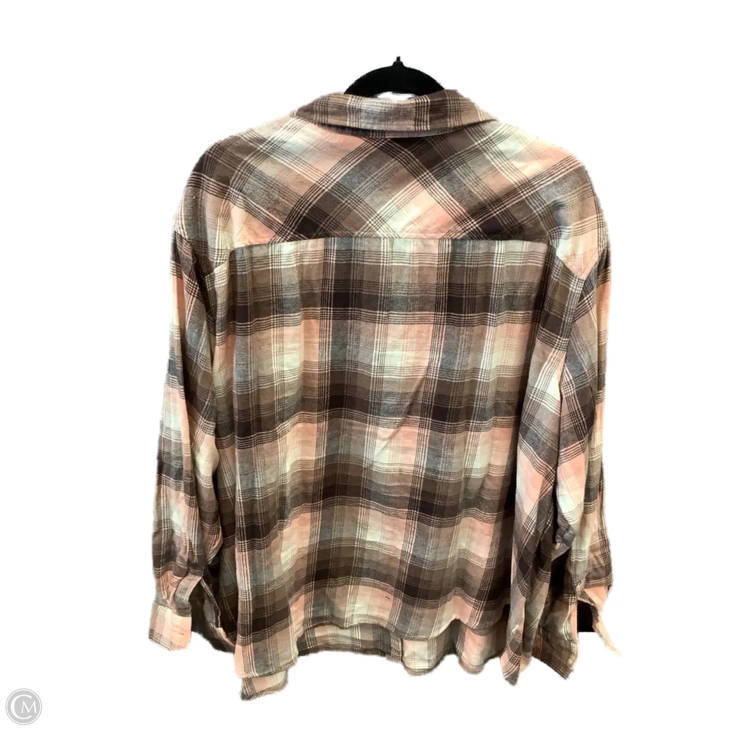 Top Long Sleeve By Ana In Plaid Pattern, Size: 3x