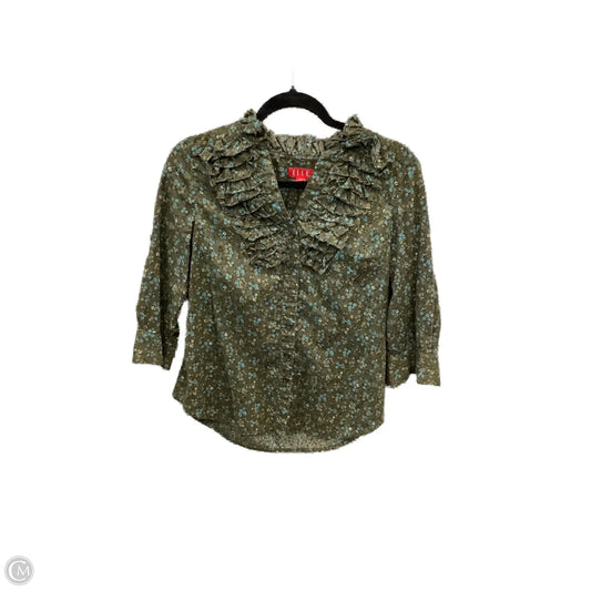 Top Long Sleeve By Elle In Green, Size: Xs
