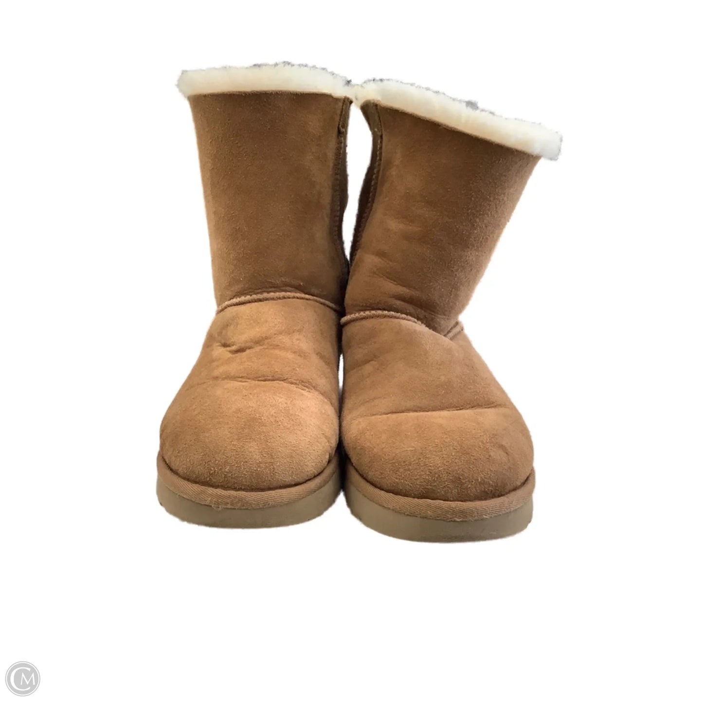 Boots Designer By Ugg In Brown, Size: 9