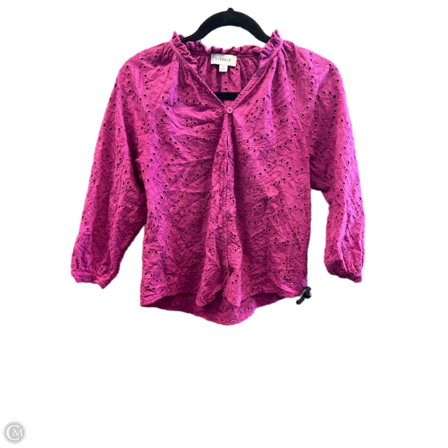 Top Long Sleeve By Evereve In Purple, Size: S