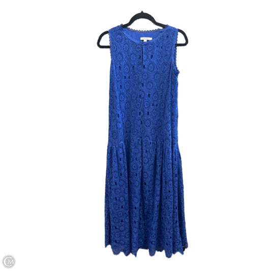 Dress Casual Midi By Chicos In Blue, Size: L