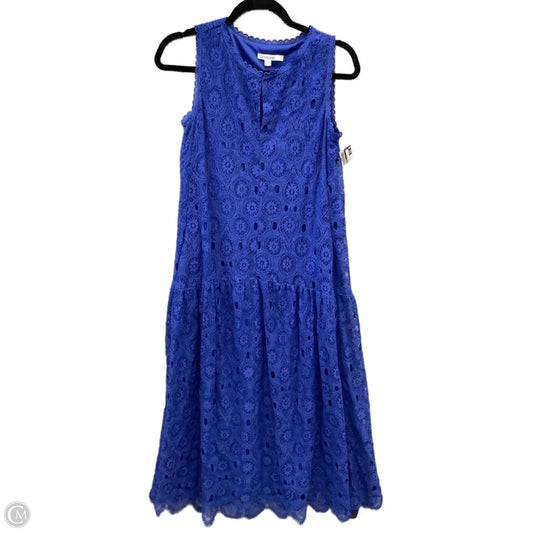 Dress Casual Midi By Chicos In Blue, Size: L