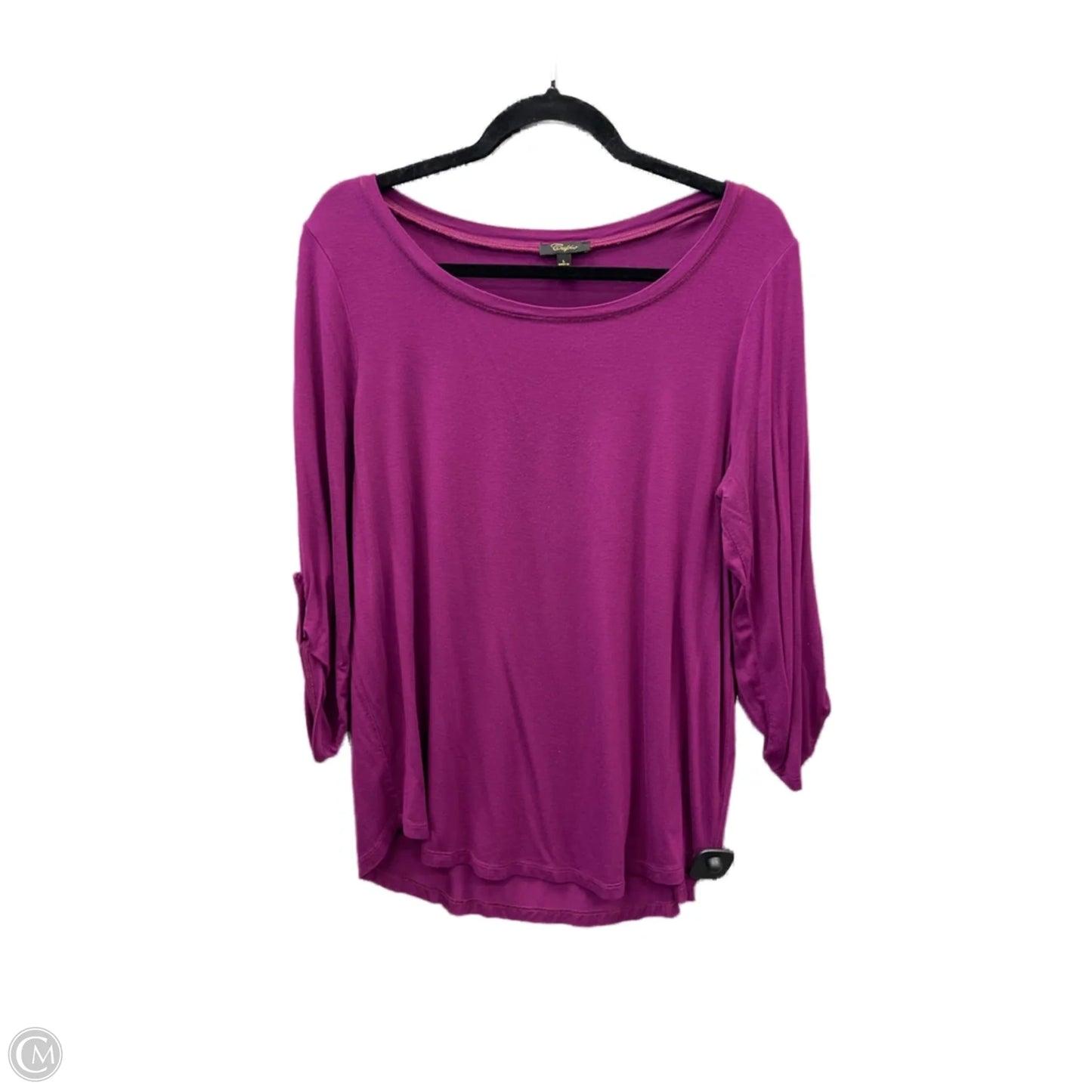 Top Long Sleeve Basic By Cupio In Purple, Size: L