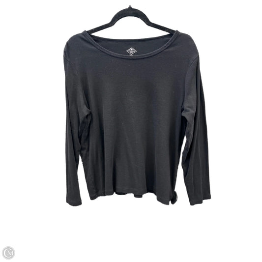 Top Long Sleeve Basic By St Johns Bay In Black, Size: Xlp