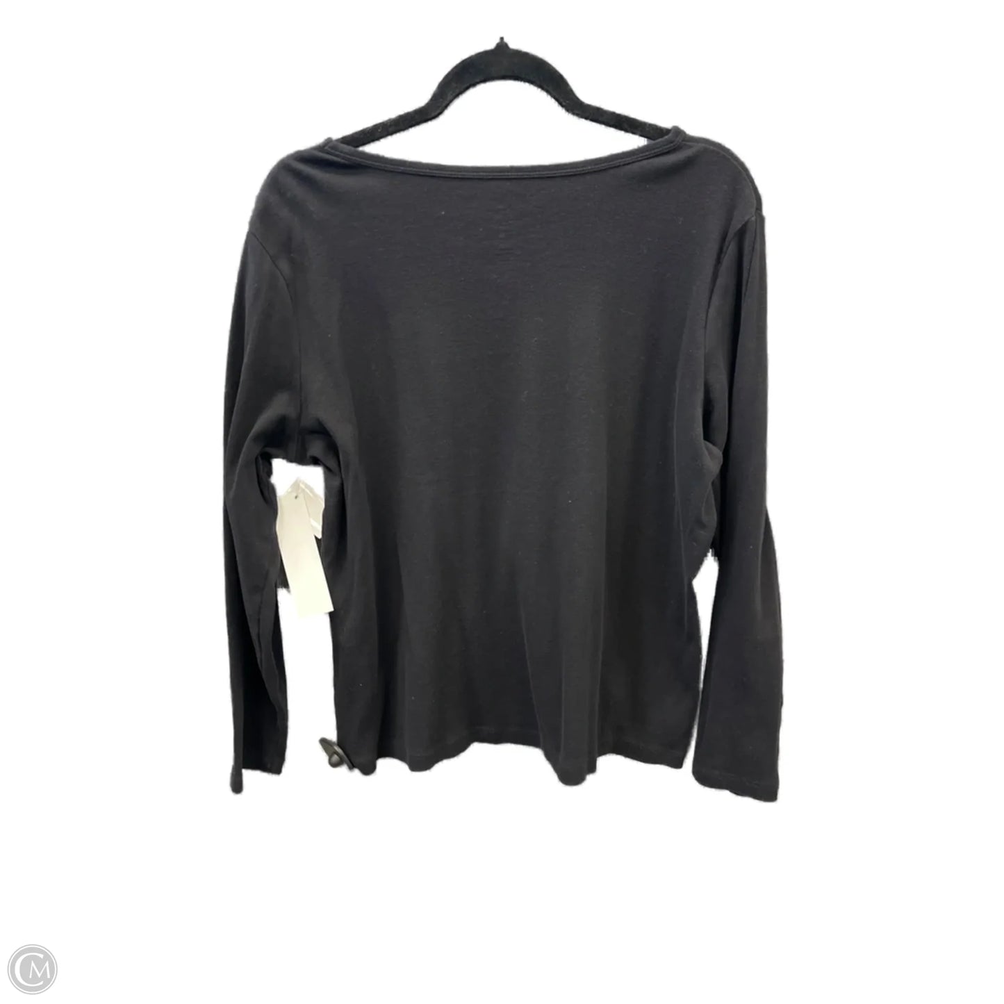 Top Long Sleeve Basic By St Johns Bay In Black, Size: Xlp