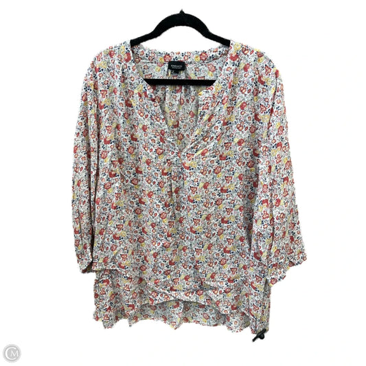 Top Long Sleeve By Jones And Co In Multi-colored, Size: 2x