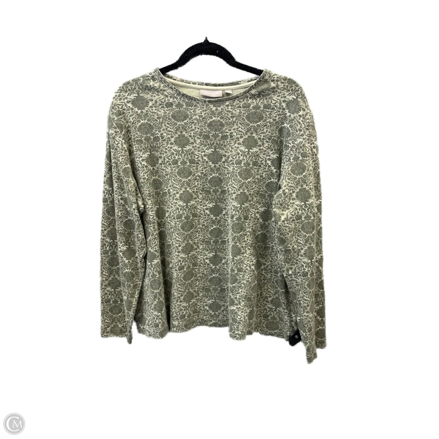 Top Long Sleeve By Croft And Barrow In Green, Size: 2x