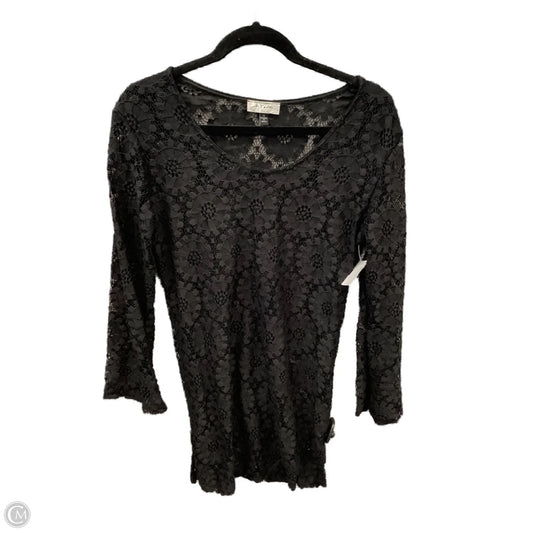 Top Long Sleeve By Clothes Mentor In Black, Size: M