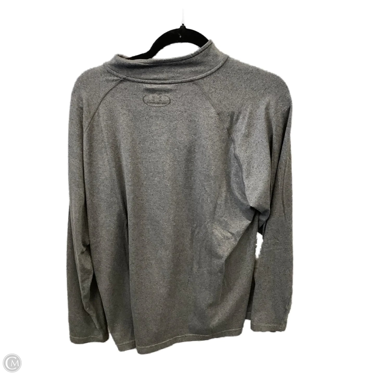 Athletic Top Long Sleeve Crewneck By Under Armour In Grey, Size: L