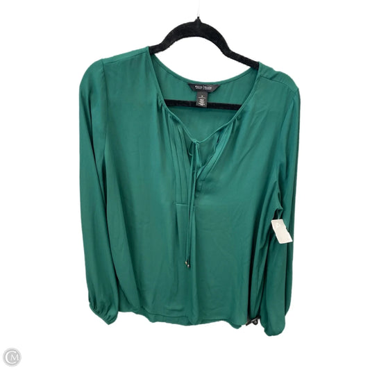 Blouse Long Sleeve By White House Black Market In Green, Size: Xl
