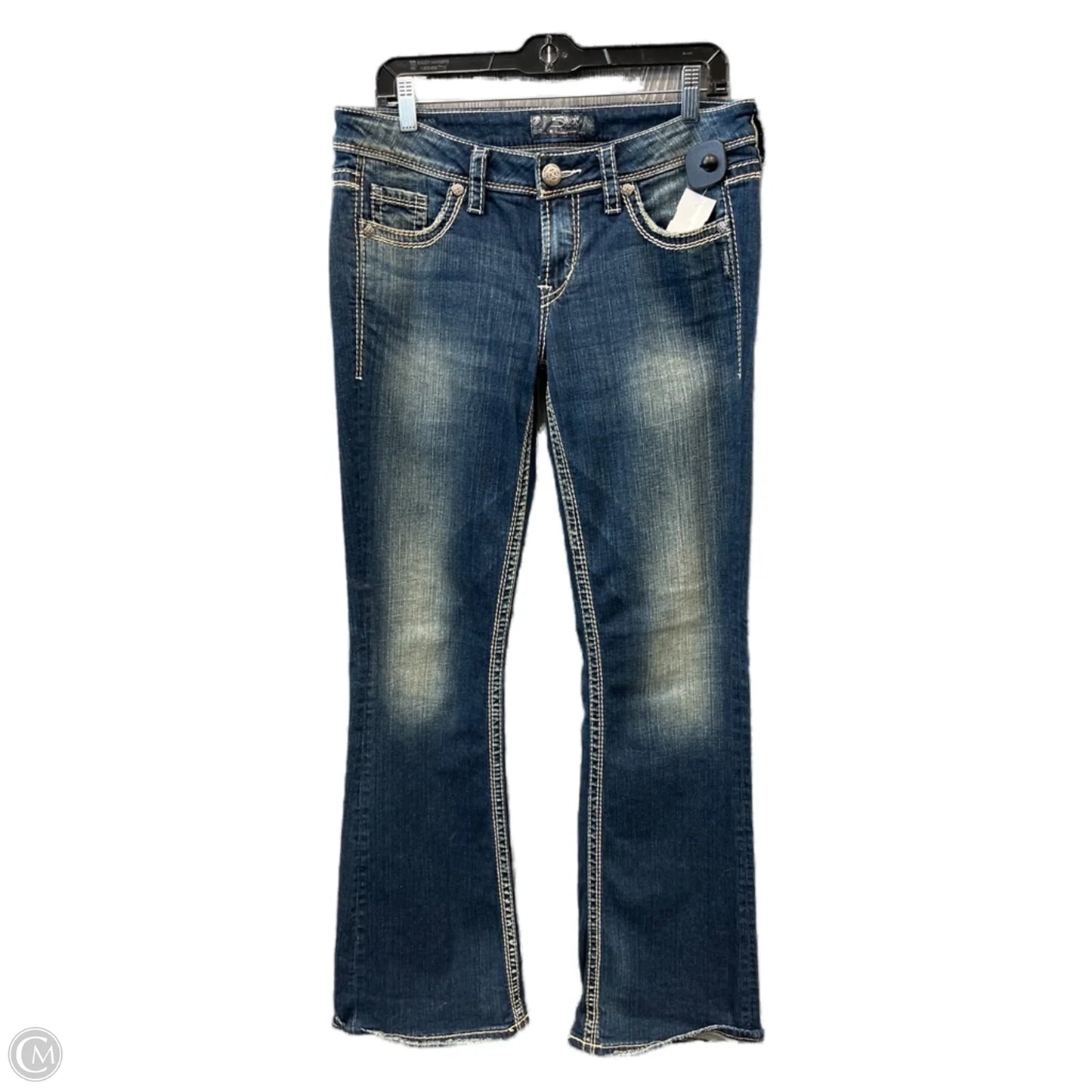 Jeans Boot Cut By Silver In Blue Denim, Size: 10
