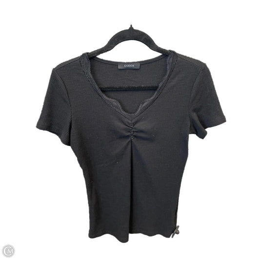 Top Short Sleeve By Clothes Mentor In Black, Size: M