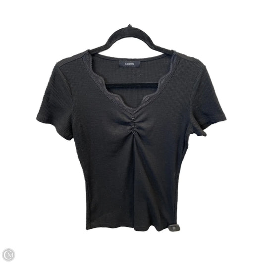 Top Short Sleeve By Clothes Mentor In Black, Size: M