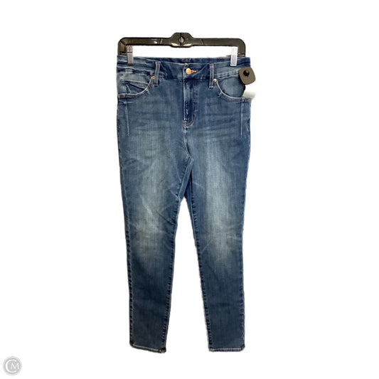 Jeans Skinny By Express In Blue Denim, Size: 8