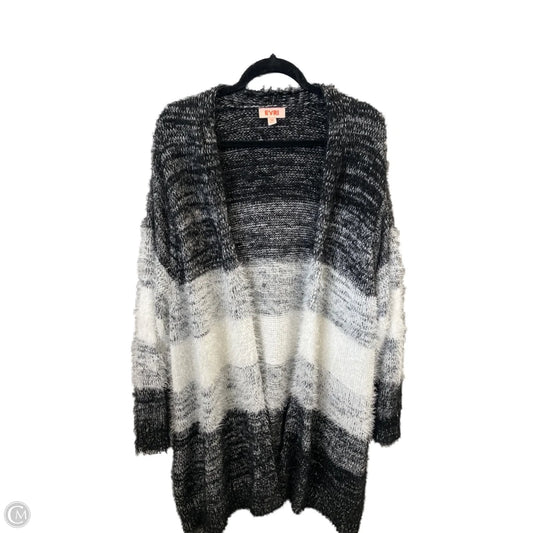 Cardigan By Evri In Black & White, Size: 3x