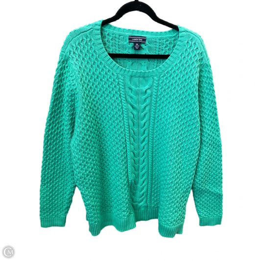 Sweater By Lands End In Green, Size: 2x