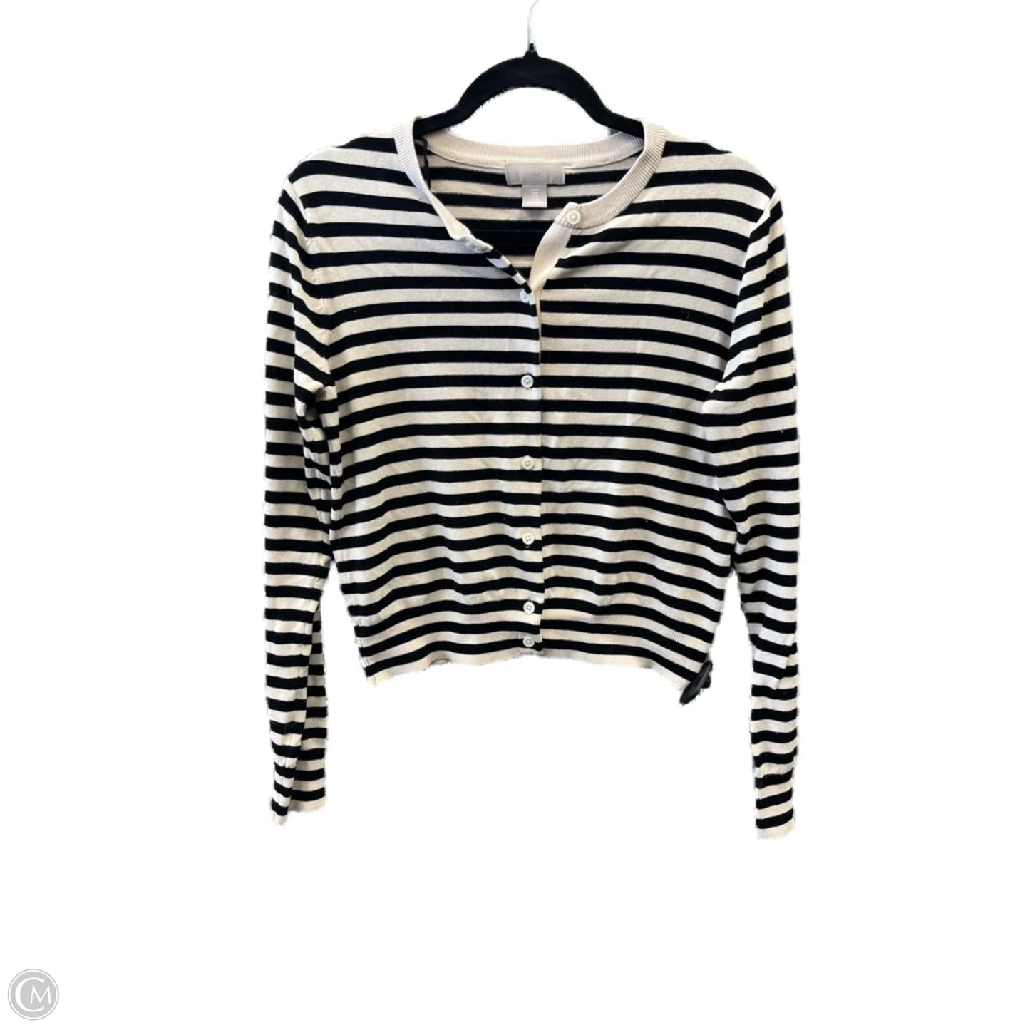 Cardigan By H&m In Striped Pattern, Size: M