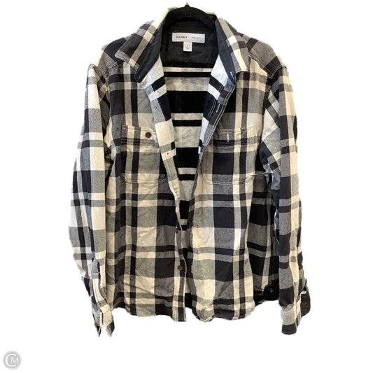 Jacket Shirt By Old Navy In Plaid Pattern, Size: L