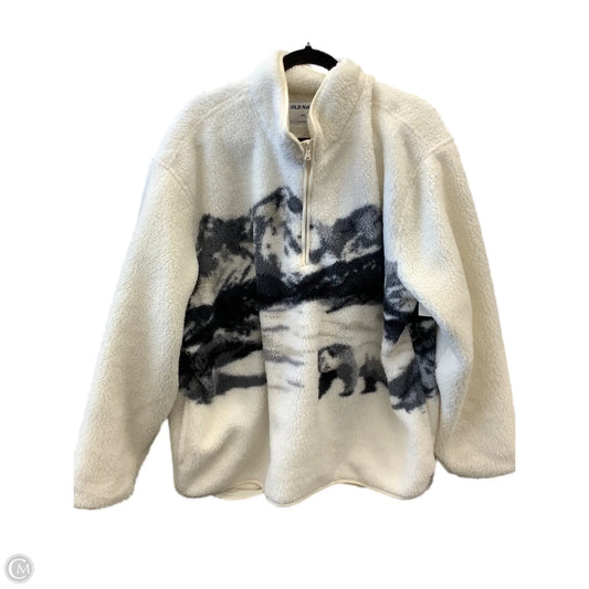Jacket Faux Fur & Sherpa By Old Navy In White, Size: Xxl