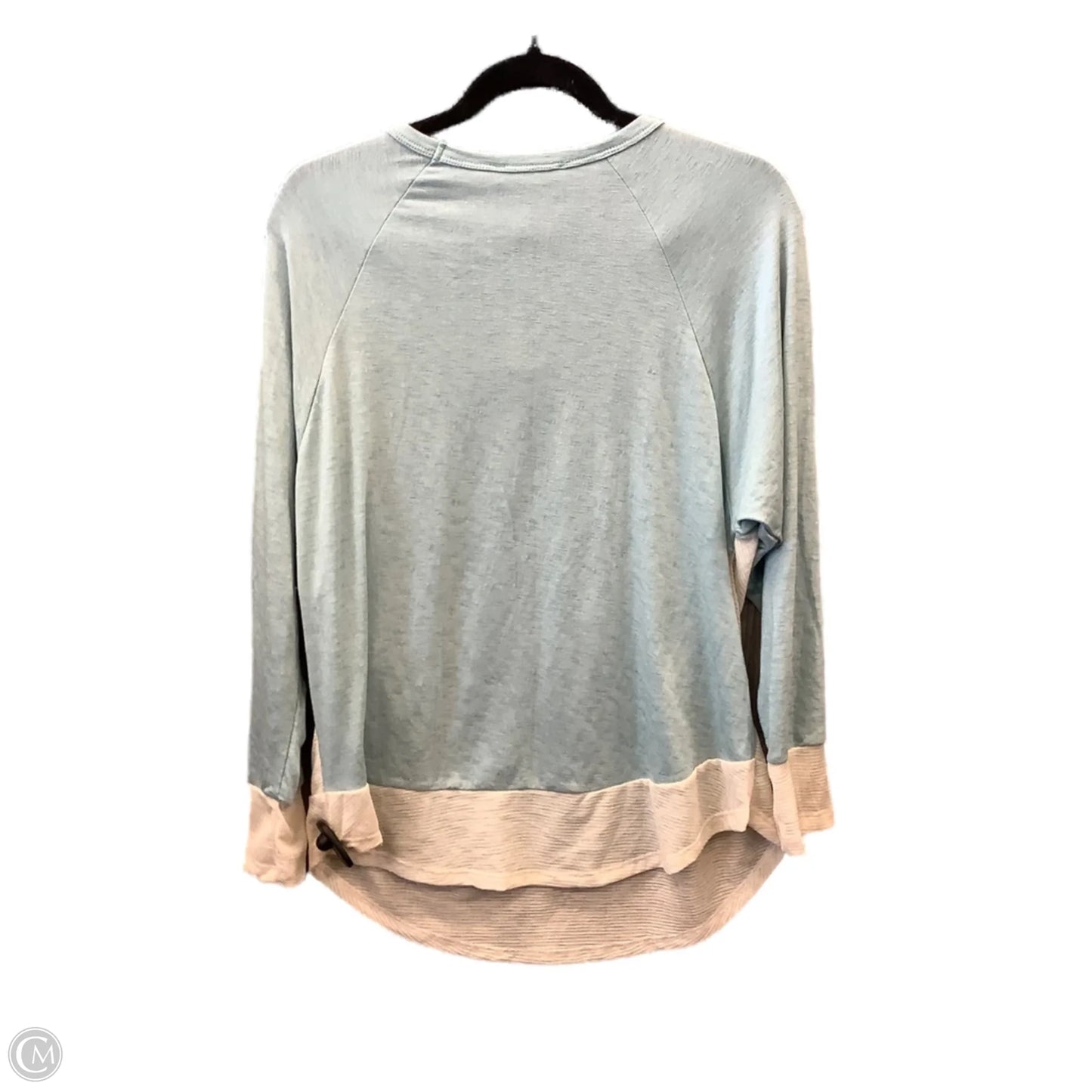 Top Long Sleeve By Ee Some In Blue & White, Size: S