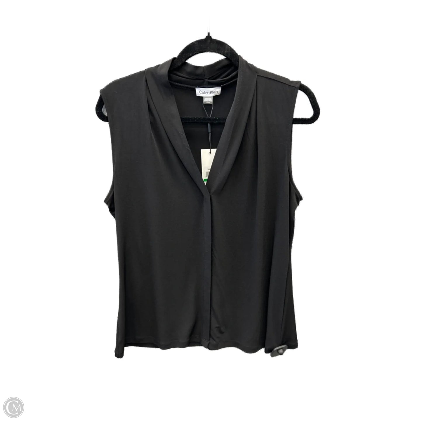 Top Sleeveless By Calvin Klein In Black, Size: L