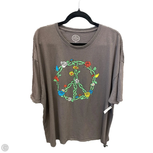 Top Short Sleeve By Clothes Mentor In Grey, Size: 3x