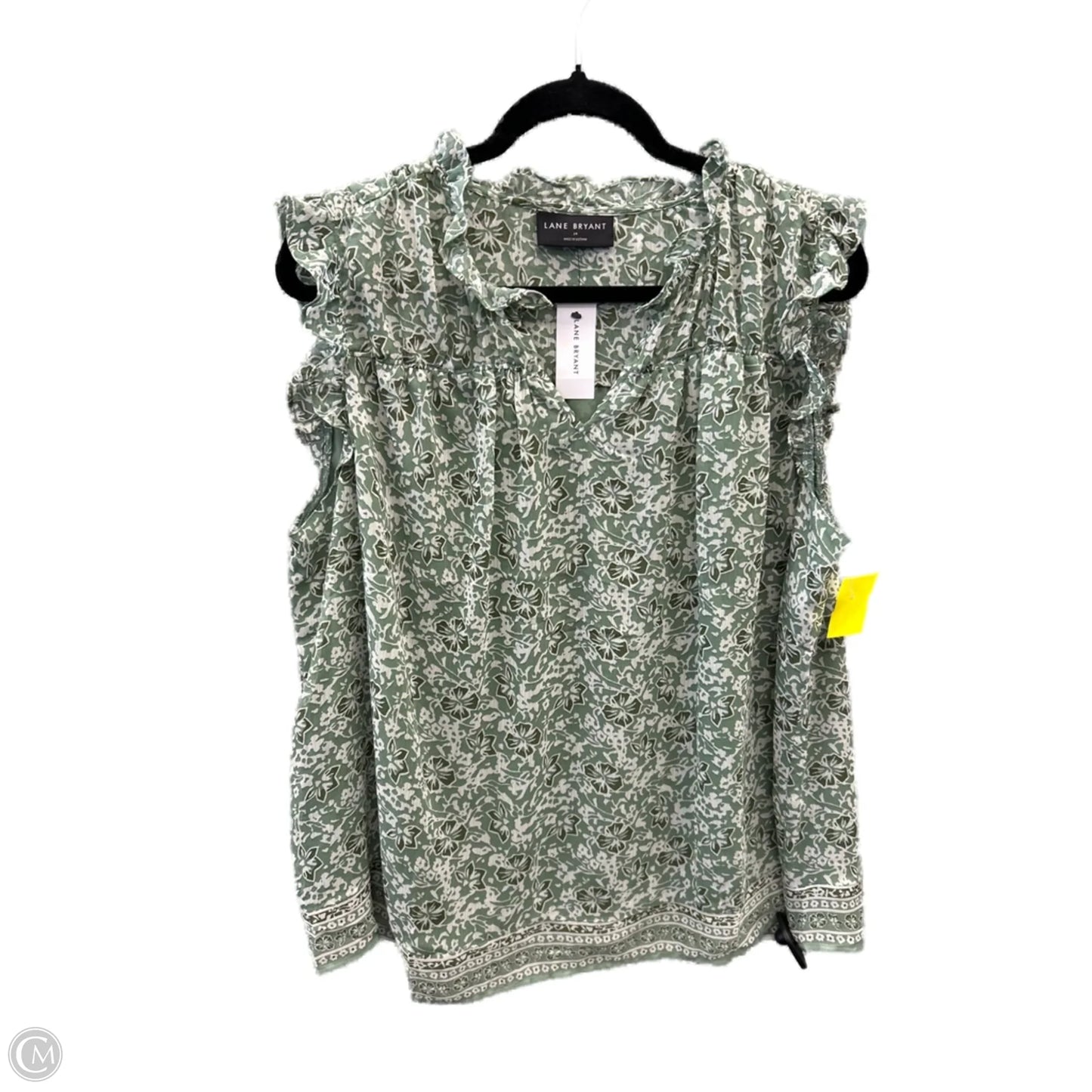 Top Sleeveless By Lane Bryant In Green, Size: Xl