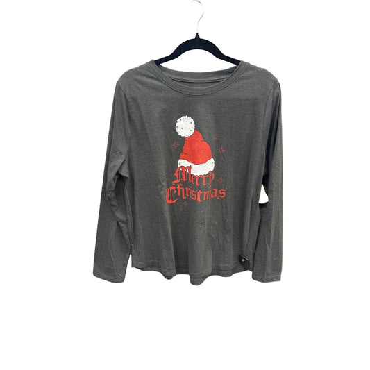 Top Long Sleeve By Sonoma In Grey, Size: Xl