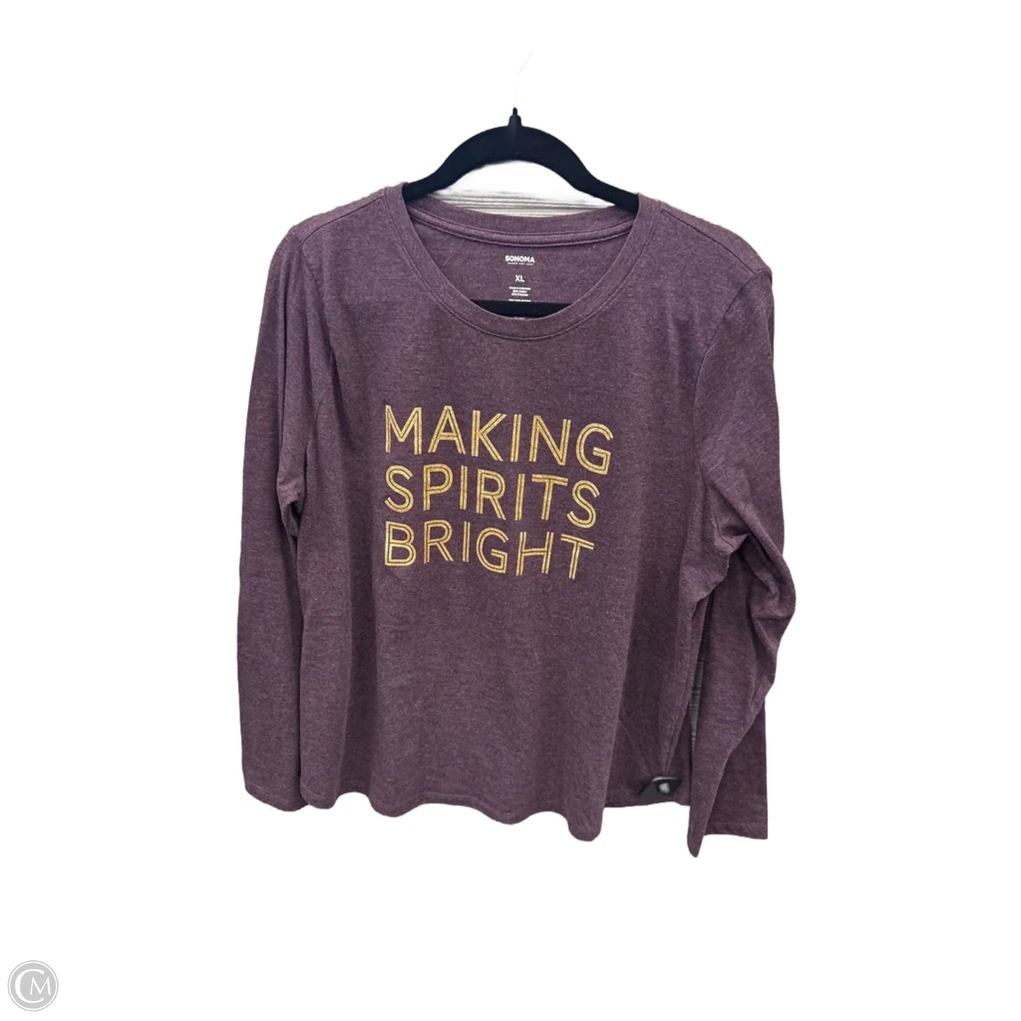 Top Long Sleeve By Sonoma In Purple, Size: Xl