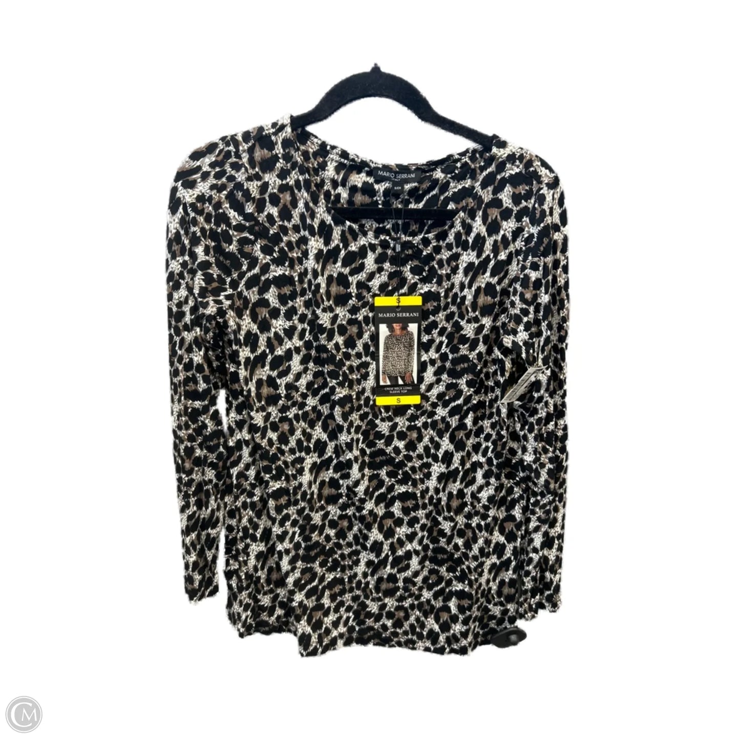 Top Long Sleeve By Mario Serrani In Animal Print, Size: S
