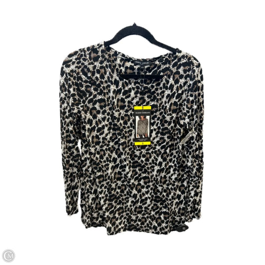 Top Long Sleeve By Mario Serrani In Animal Print, Size: S