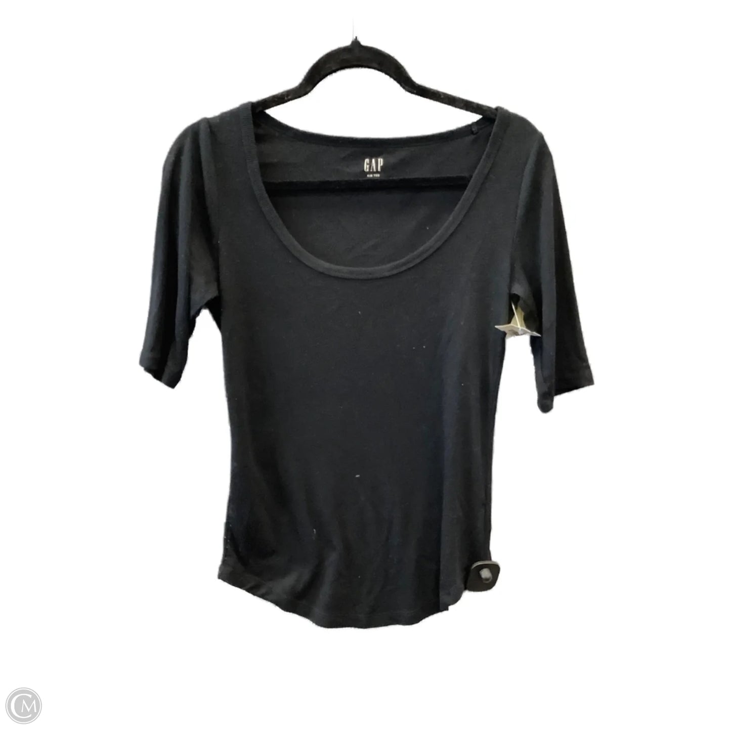 Top Short Sleeve By Gap In Black, Size: S