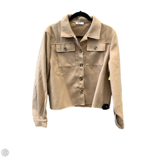 Jacket Shirt By Zeagoo In Brown, Size: M
