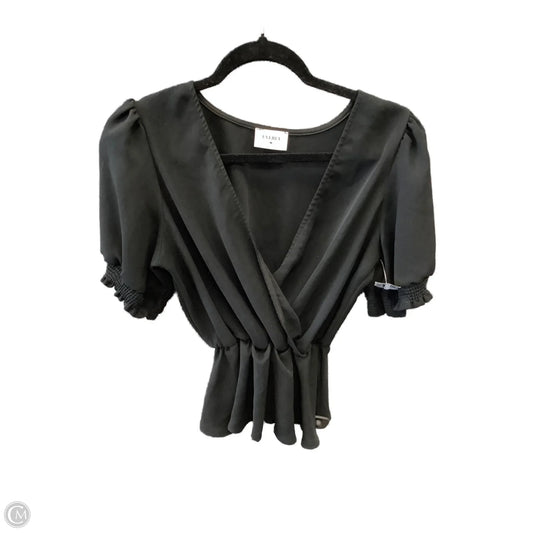 Blouse Short Sleeve By Everly In Black, Size: M