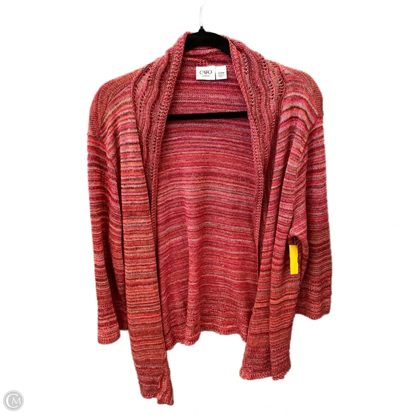 Cardigan By Cato In Red, Size: 1x