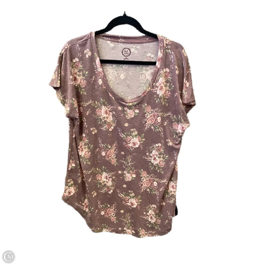 Top Short Sleeve By Maurices In Purple, Size: Xl