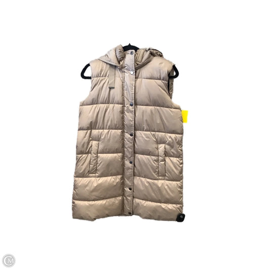 Vest Puffer & Quilted By Weatherproof In Brown, Size: M