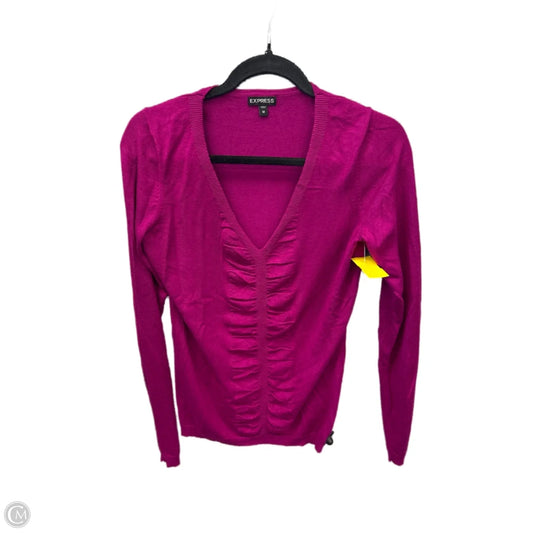 Top Long Sleeve By Express In Purple, Size: M