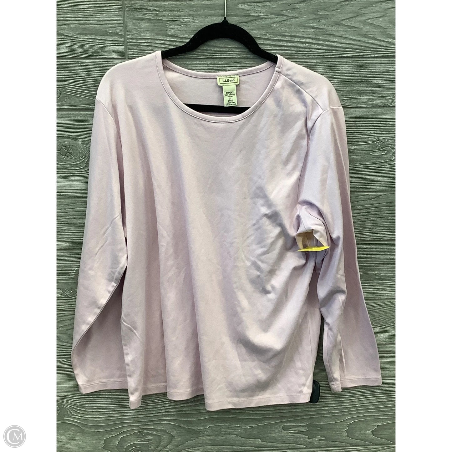 Top Long Sleeve Basic By L.l. Bean In Purple, Size: 2x