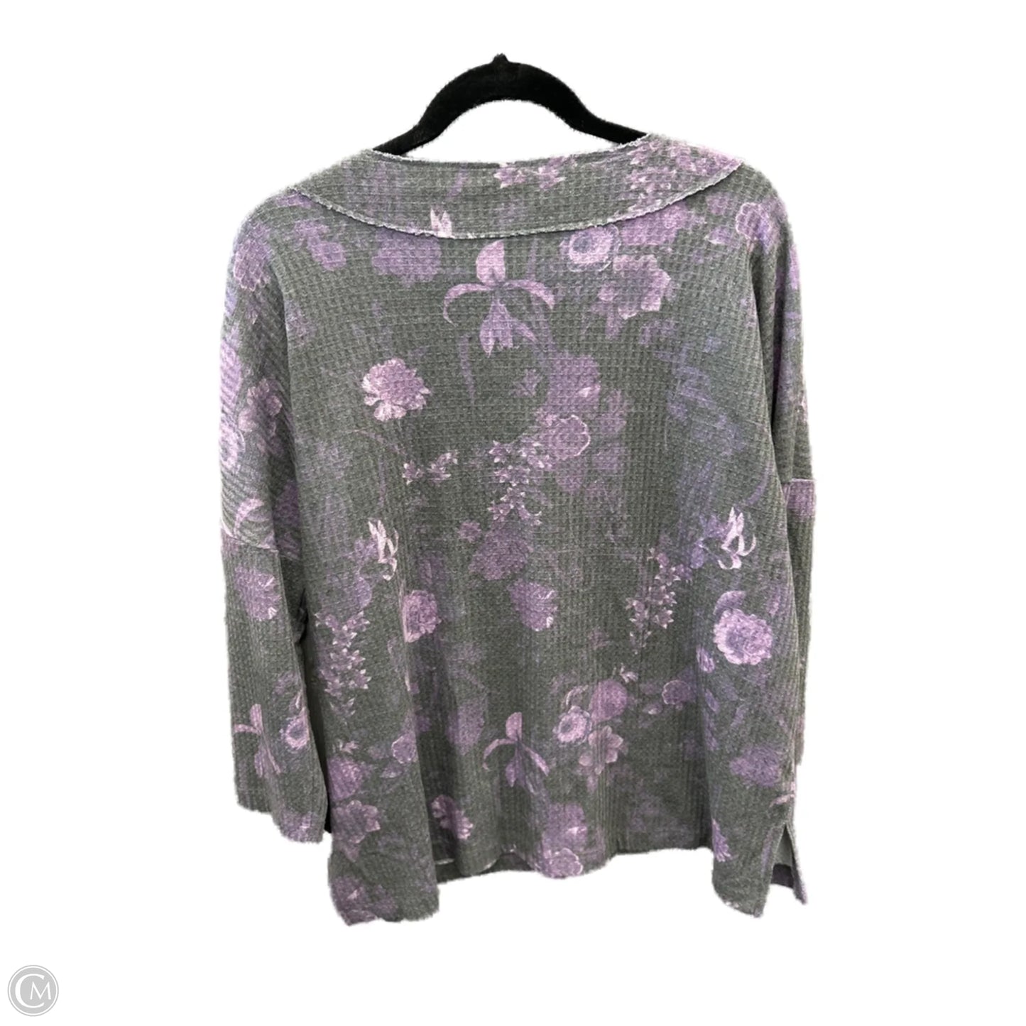 Top Long Sleeve By Cato In Grey & Purple, Size: L