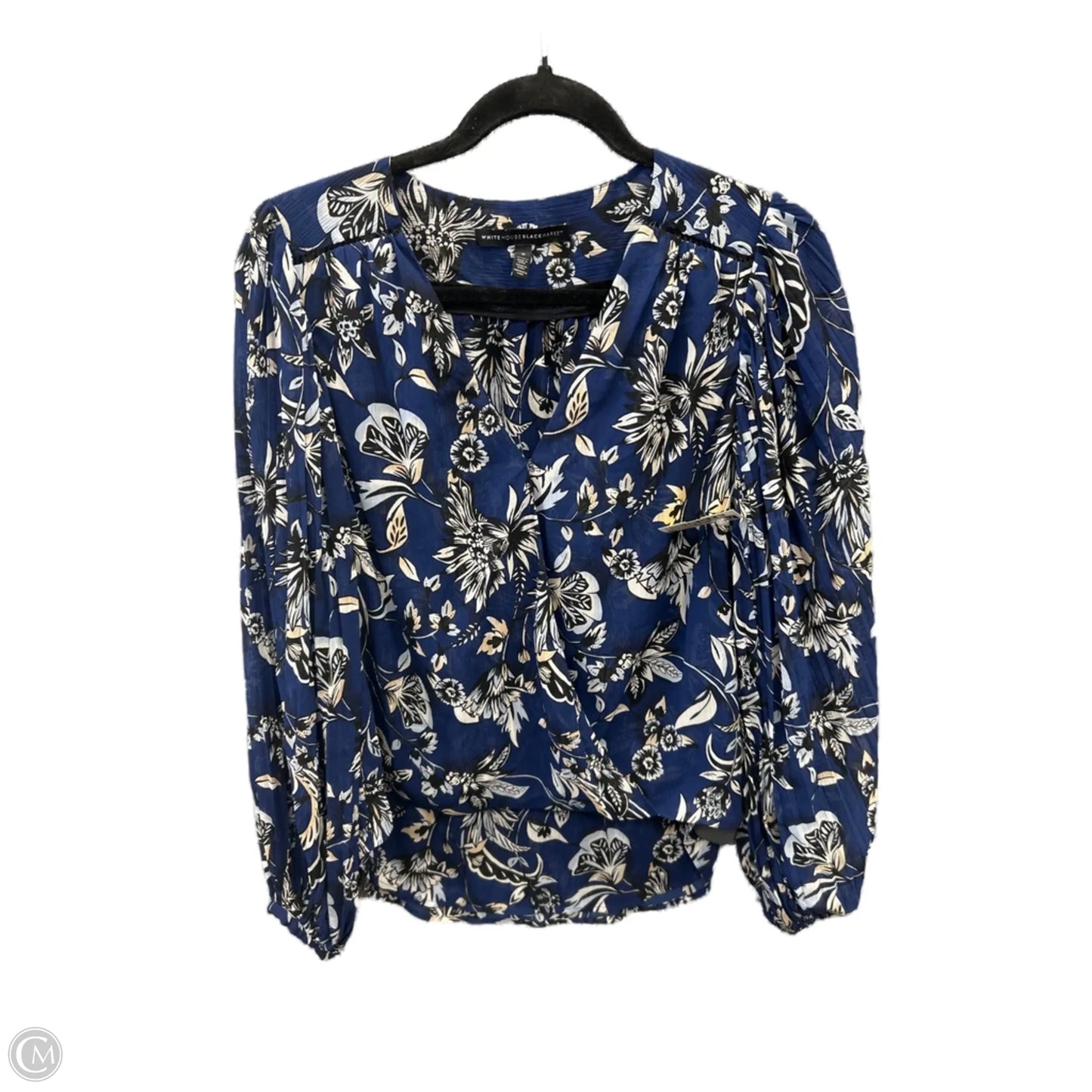 Top Long Sleeve By White House Black Market In Blue, Size: Xs