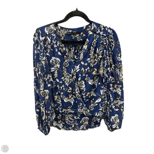 Top Long Sleeve By White House Black Market In Blue, Size: Xs