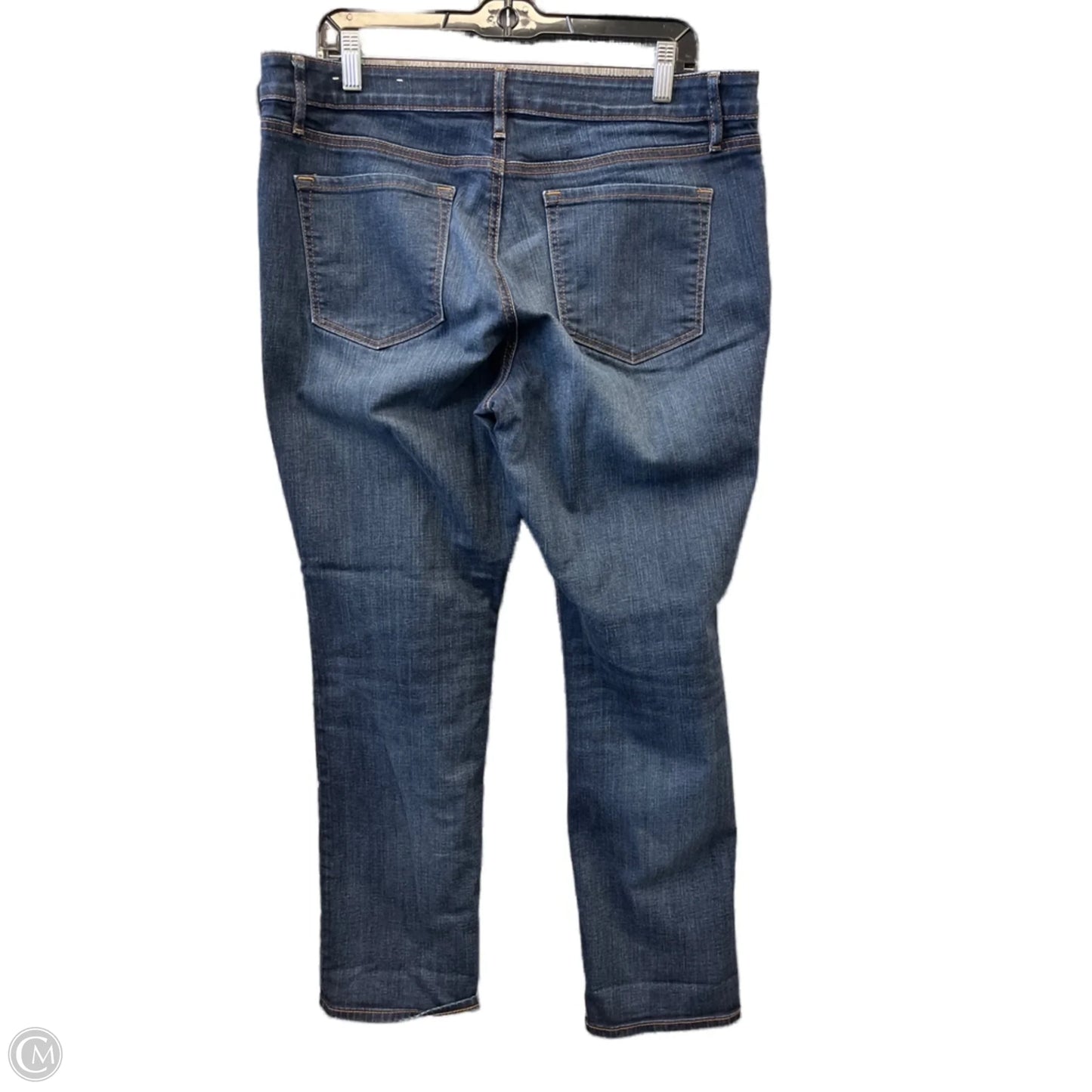 Jeans Straight By Loft In Blue Denim, Size: 14