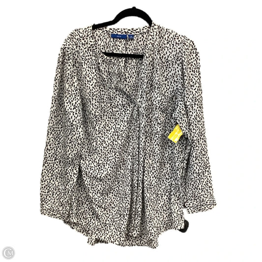 Top Long Sleeve By Apt 9 In Animal Print, Size: Xl