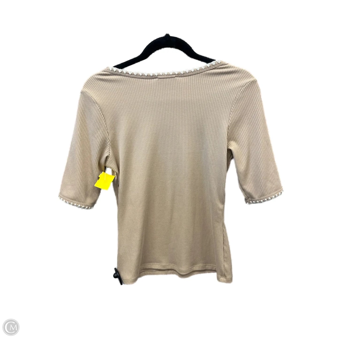 Top Short Sleeve By Angels In Tan, Size: S