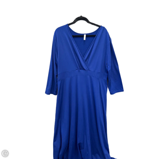 Dress Casual Maxi By Clothes Mentor In Blue, Size: 3x