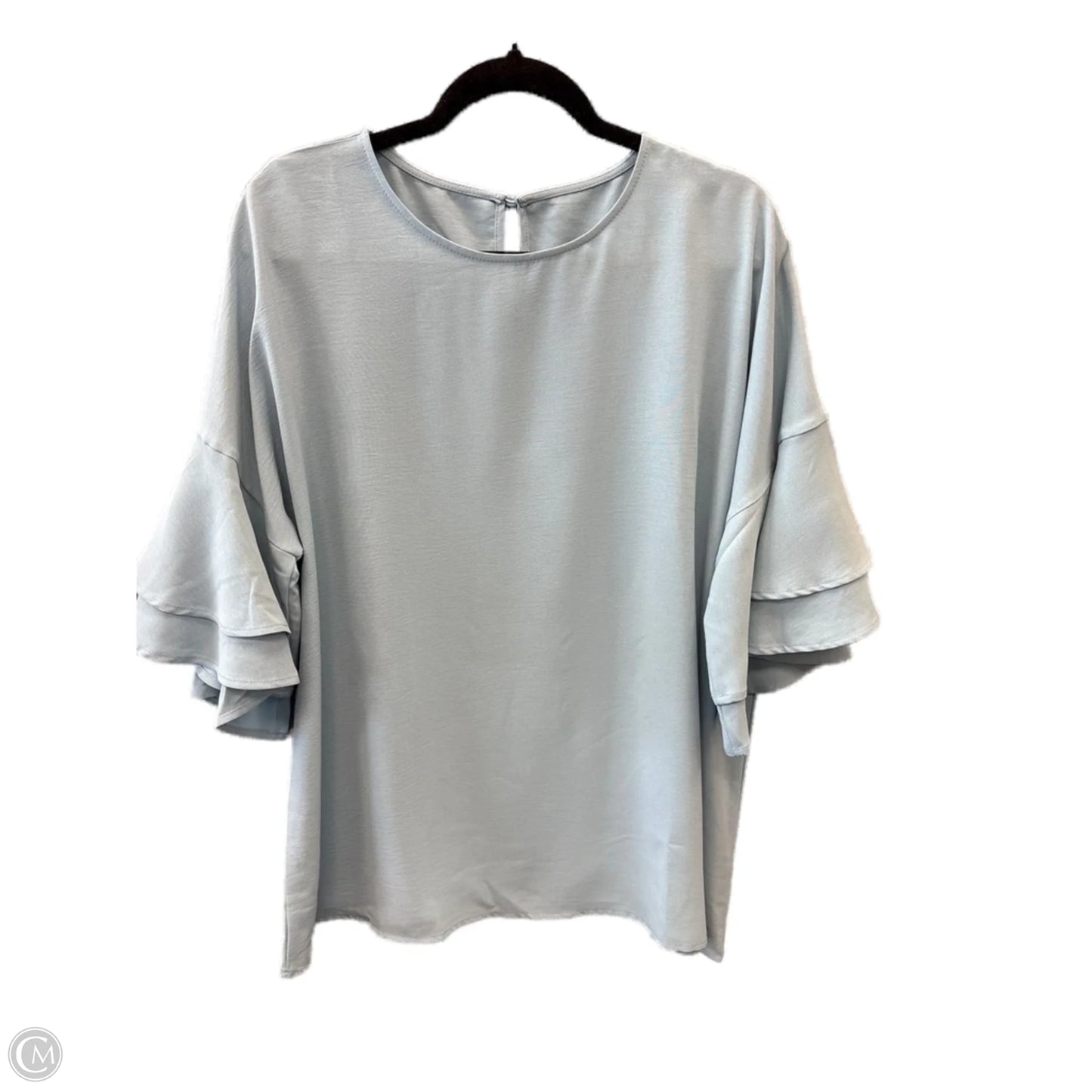 Blouse Short Sleeve By Clothes Mentor In Blue, Size: 2x