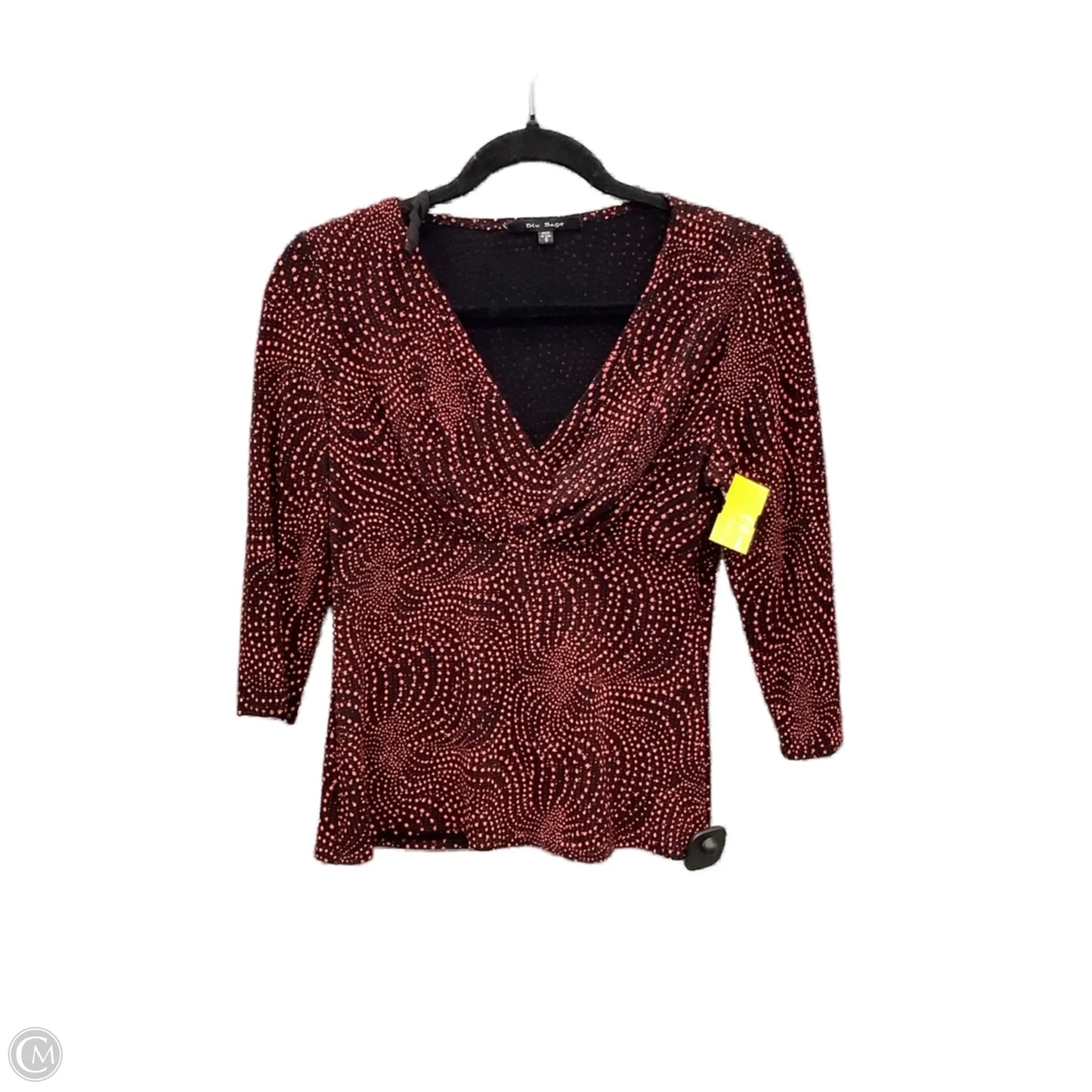 Top Long Sleeve By Clothes Mentor In Black & Red, Size: S