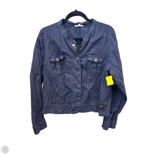 Top Long Sleeve By Maurices In Blue, Size: L